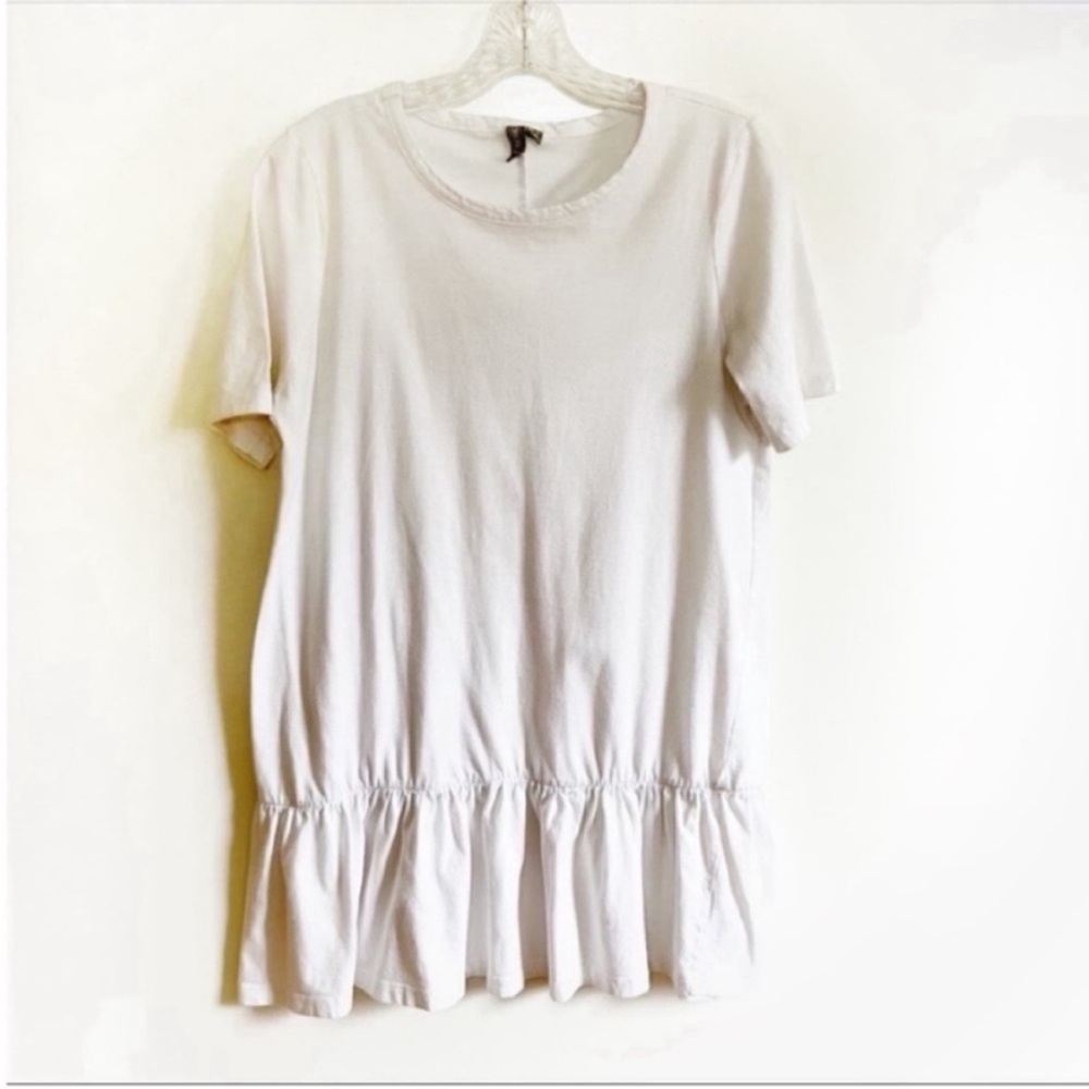 ASOS White Short Sleeve Ruffle Tee